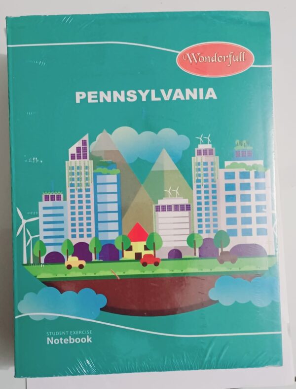 WONDERFULL PENNSYLVANIA STUDENT EXERCISE NOTEBOOK 3 IN ONE 84 PAGE