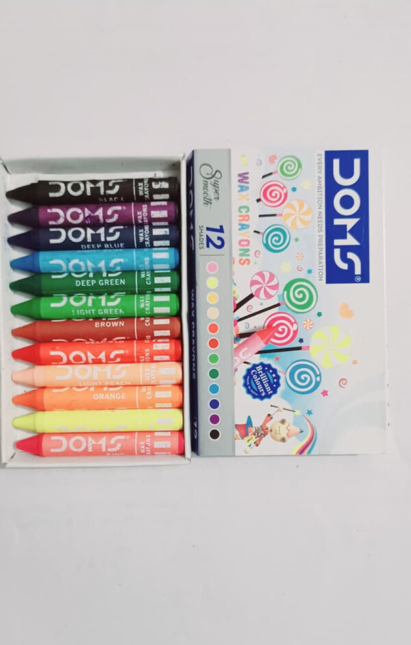 DOMS WAX CRAYONS 12 SHADES